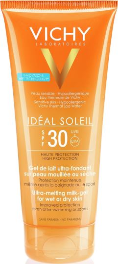 Ultra-melting gel SPF30 to be applied on dry or wet skin