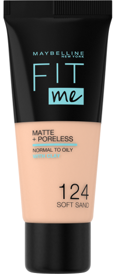 Fit me Matte+Poreless Foundation #124-Soft sand