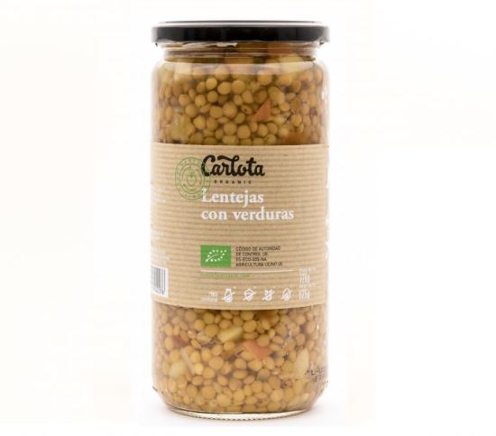 Organics lentils with vegetables 720 gr 12 units