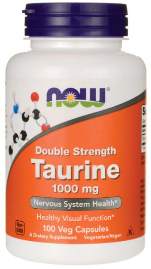 Taurine 1000 mg Double Strength 100 Veggie Capsules